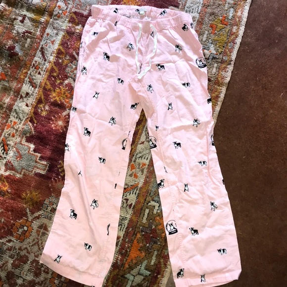 Boston Terrier Dog Pajama Bottoms 